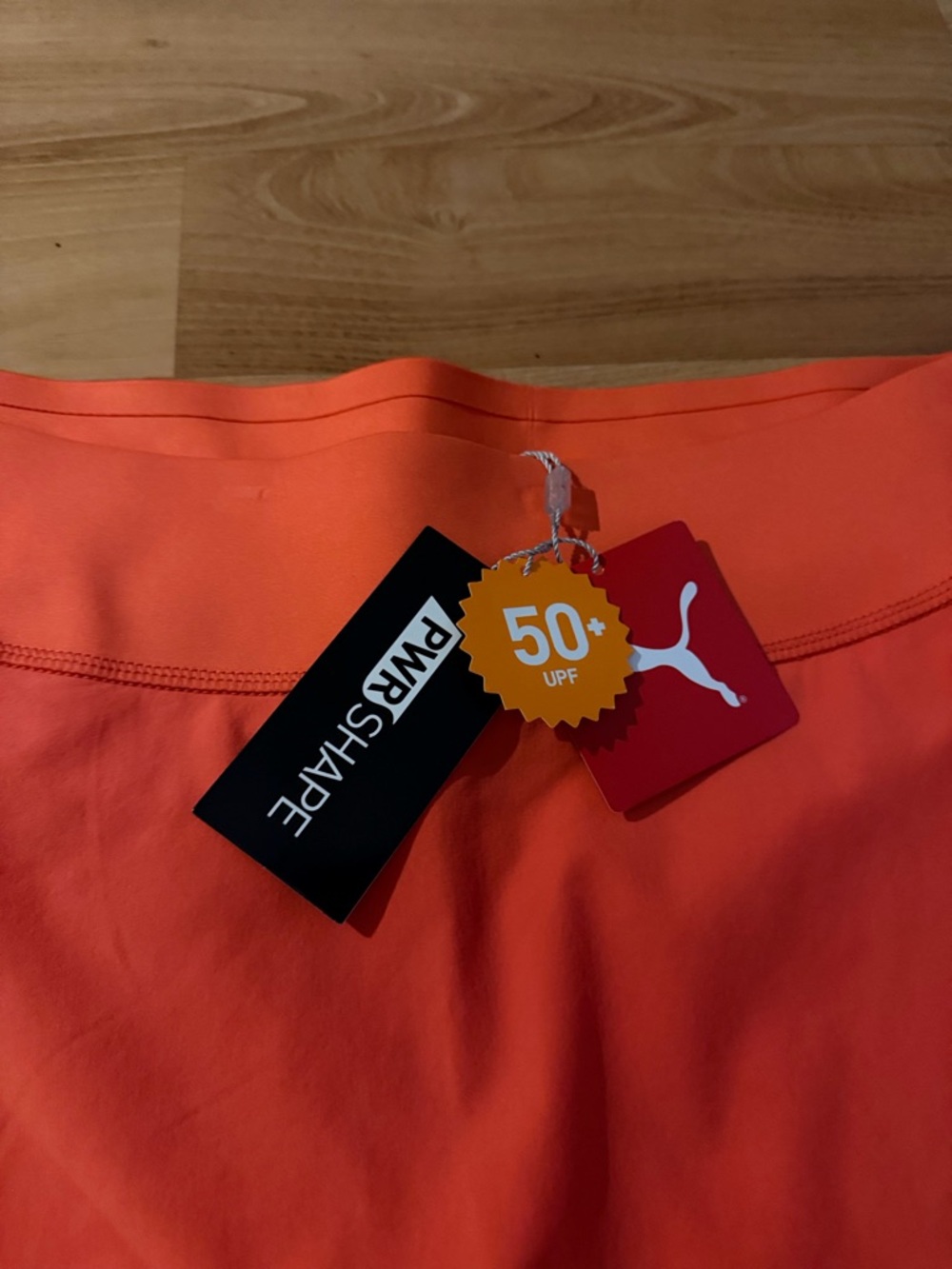 Puma NWT women’s “PWRShape” solid color skirt skort coral orange size large - Picture 3 of 7